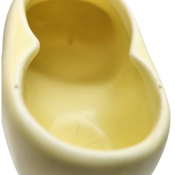 Vintage Ceramic Dutch shoe Clog Yellow Made in Taiwan 6.5" Cottagecore European - Picture 6 of 8